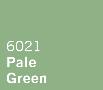 Pale Green colour image showing RAL 6021 
